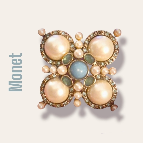 ✨ Monet | Rare Marvelous Maltese Cross Vintage Pin - Picture 1 of 2